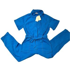 Blue Jumpsuit with Belt
